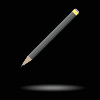 Icon pencil isolated vector