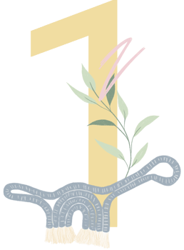 Alphabet and number Boho Baby hand drawn png