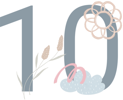 Alphabet and number Boho Baby hand drawn png
