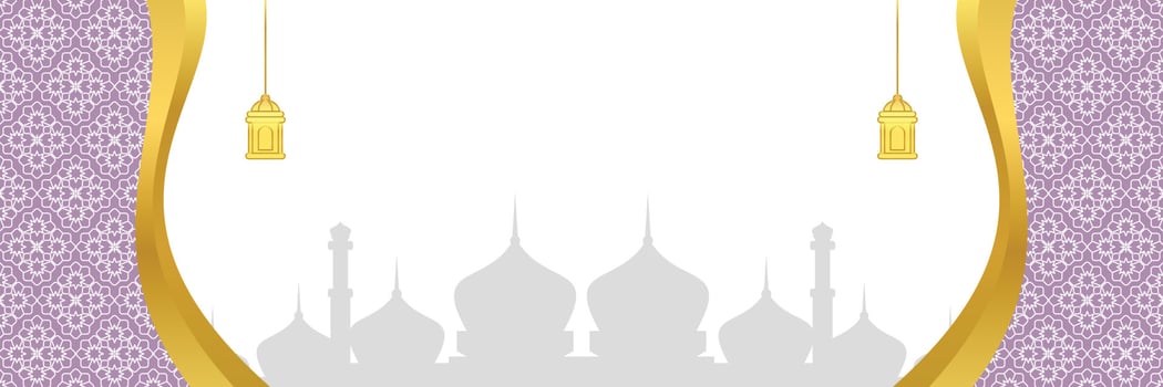 Islamic background, with mandala ornament and mosque silhouette. vector template for banners, greeting cards for Islamic holidays, eid al fitr, ramadhan, eid al adha
