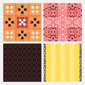 A collection of seamless patterns with abstract themes and high artistic value. Suitable for use on fabrics, book covers, invitations, or walls of homes and offices vector