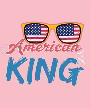 American king t-shirt design, 4th July vector