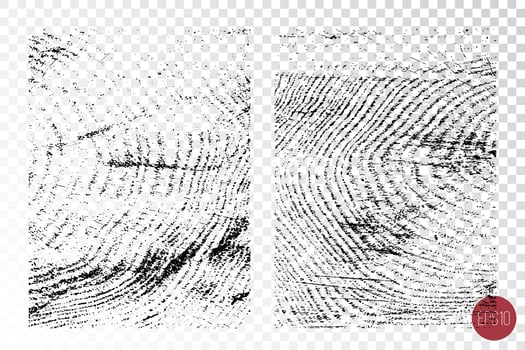 Distressed overlay wooden textures. Set of rough surfaces. Grunge background. One color graphic resource. vector
