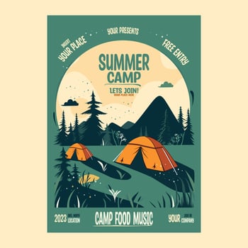 Summer Camp Flyer vector