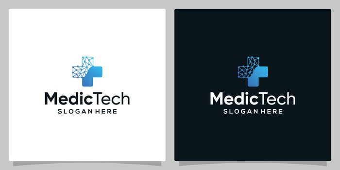 Medical Tech Logo Design Template Element, Digital Healthcare logo designs vector