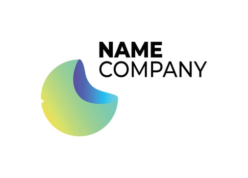Colorful logo for sports, media, business, digital and technology, web or art vector