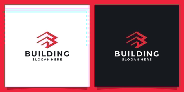 letter b with the shape of the building logo design vector. Very suitable for building or real estate companies. vector