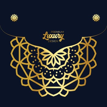 Luxury mandala background with golden arabesque pattern vector
