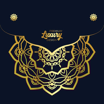 Luxury mandala background with golden arabesque pattern vector