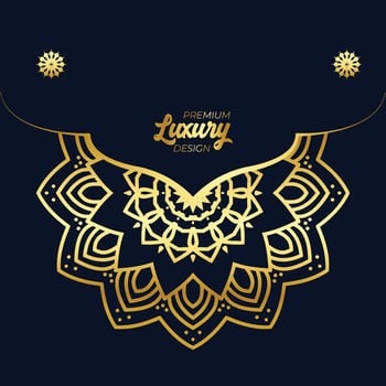 Luxury mandala background with golden arabesque pattern vector