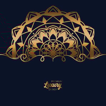 Luxury mandala background with golden arabesque pattern vector