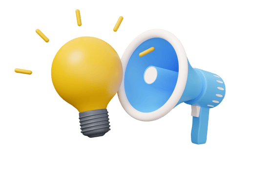 bulb megaphone speaker 3d png