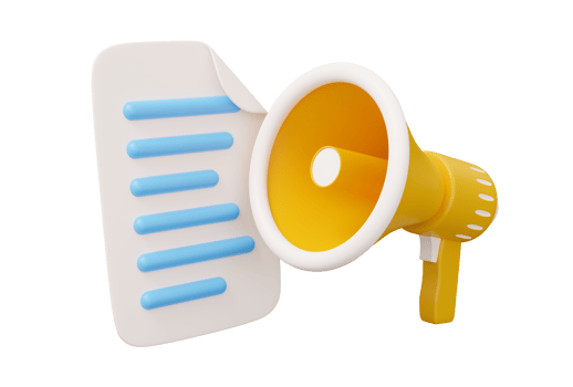 document megaphone speaker 3d png