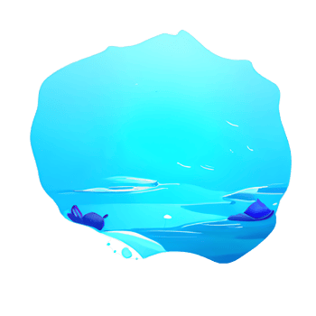 sea underworld with sun light png