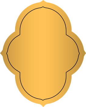 gold label banner ribbon with luxury badge vintage sticker isolated and decorative border icon for frame, Festive award on transparent background png