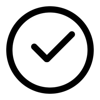 check of user interface outline icon set vector