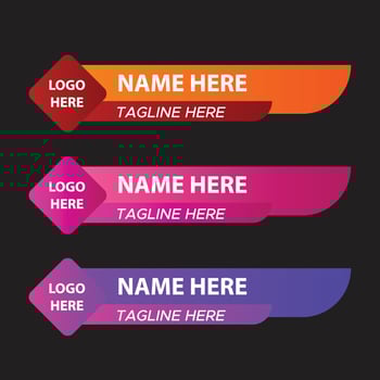 modern gradient lowerthird vector