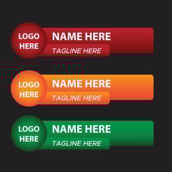 Modern gradient lowerthird vector