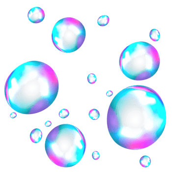 multicolored soap bubbles png