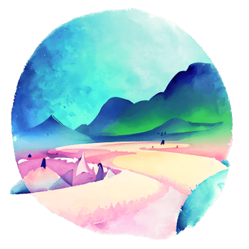 mountain landscape watercolor png
