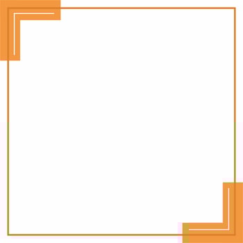 Frame or border. Orange and white background color with lines and corner shapes. Suitable for social media post. vector