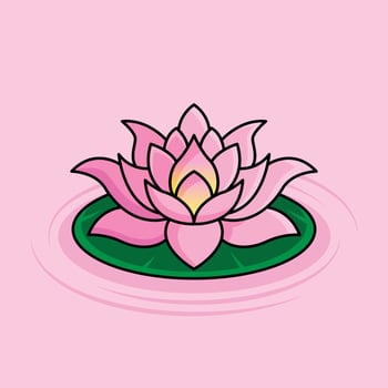 The Illustration of Lotus Flower vector