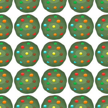 Pattern homemade cookie different taste in pastry biscuit png
