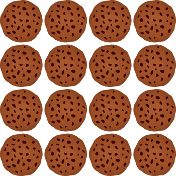 Pattern homemade cookie different taste in pastry biscuit png