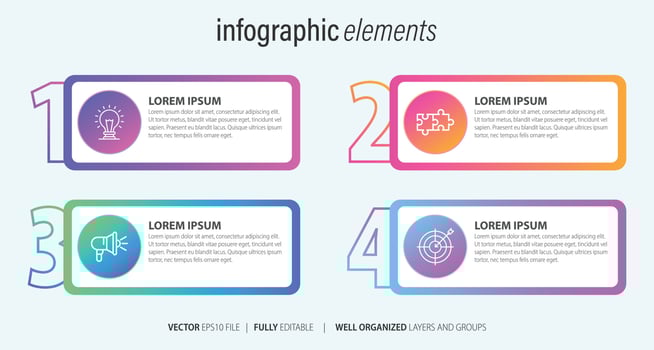 Business Infographic with modern design vector. vector