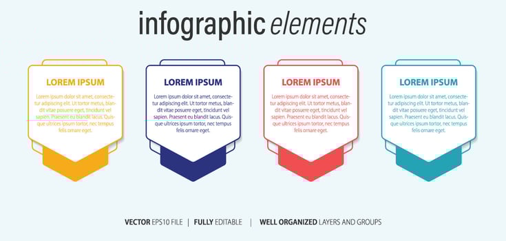 Business Infographic with modern design vector. vector