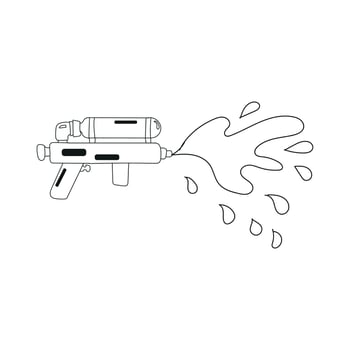 happy songkran festival line art vector