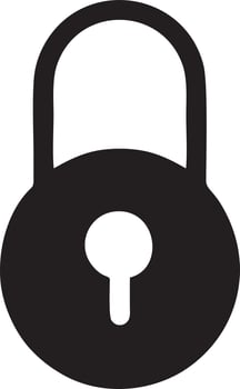 Lock security icon symbol vector image. Illustration of the key secure access system vector design. EPS 10