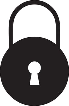 Lock security icon symbol vector image. Illustration of the key secure access system vector design. EPS 10
