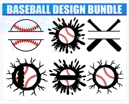 BASEBALL DESIGN BUNDLE .eps vector