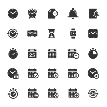 Icon set - time and schedule png