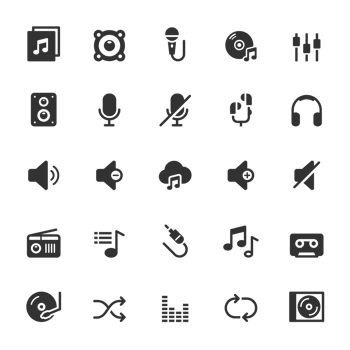 Icon set - voice and audio png