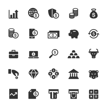 Icon set - money and finance png