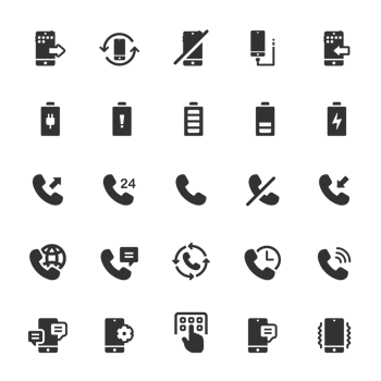 Icon set - phone and calling png