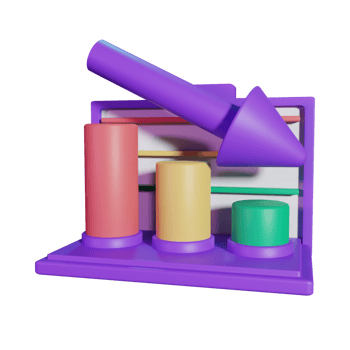 Decrease Chart 3D Icon png