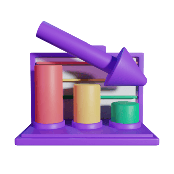 Decrease Chart 3D Icon png