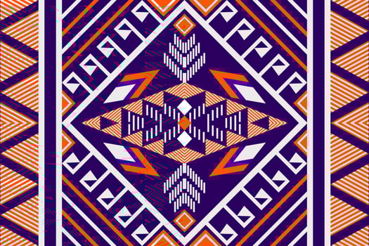 Colorful geometric ethnic seamless pattern designed for background, wallpaper, traditional clothing, carpet, curtain, and home decoration. vector