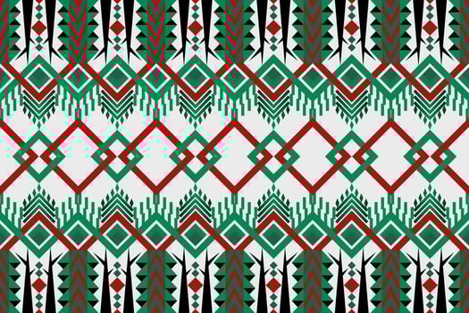Colorful geometric ethnic seamless pattern designed for background, wallpaper, traditional clothing, carpet, curtain, and home decoration. vector