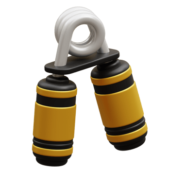 Hand gripper 3d gym fitness icon png