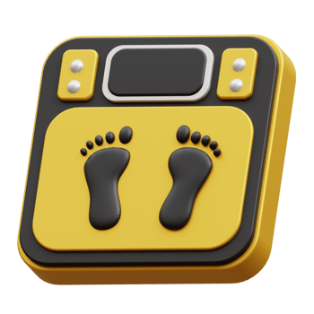Weight scale 3d gym fitness icon png