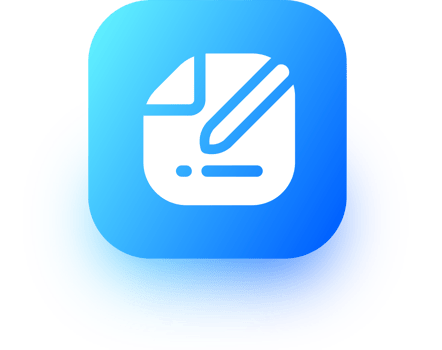 Edit icon in square gradient colors. Register signs illustration. png