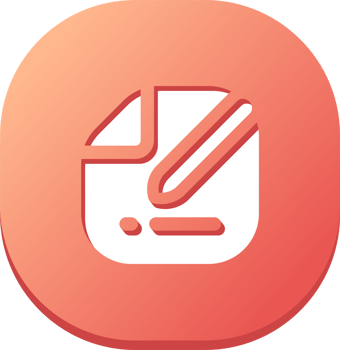 Edit icon in flat design style. Register signs illustration. png