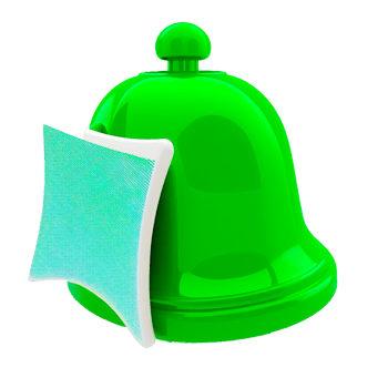 cute green bell free illustration icon png