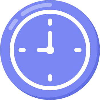 Flat wall clock icon png