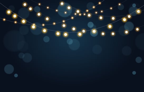 Glowing Light Bulbs Background vector