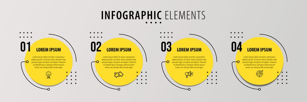 Business data visualization. Process chart. Abstract elements of graph, diagram with steps, options, parts or processes. Vector business template for presentation. Creative concept for infographic.